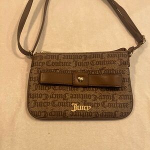 Juicy Couture Brown Monogram Crossbody Bag